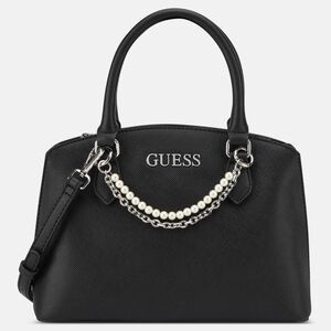 Guess Black Satchel with Pearl Chain